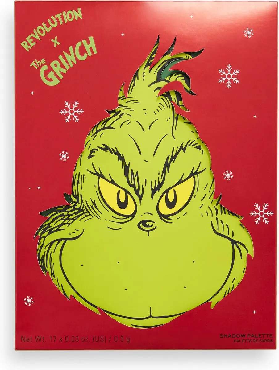 Makeup Revolution The Grinch Eyeshadow Palette - 17 Kleuren