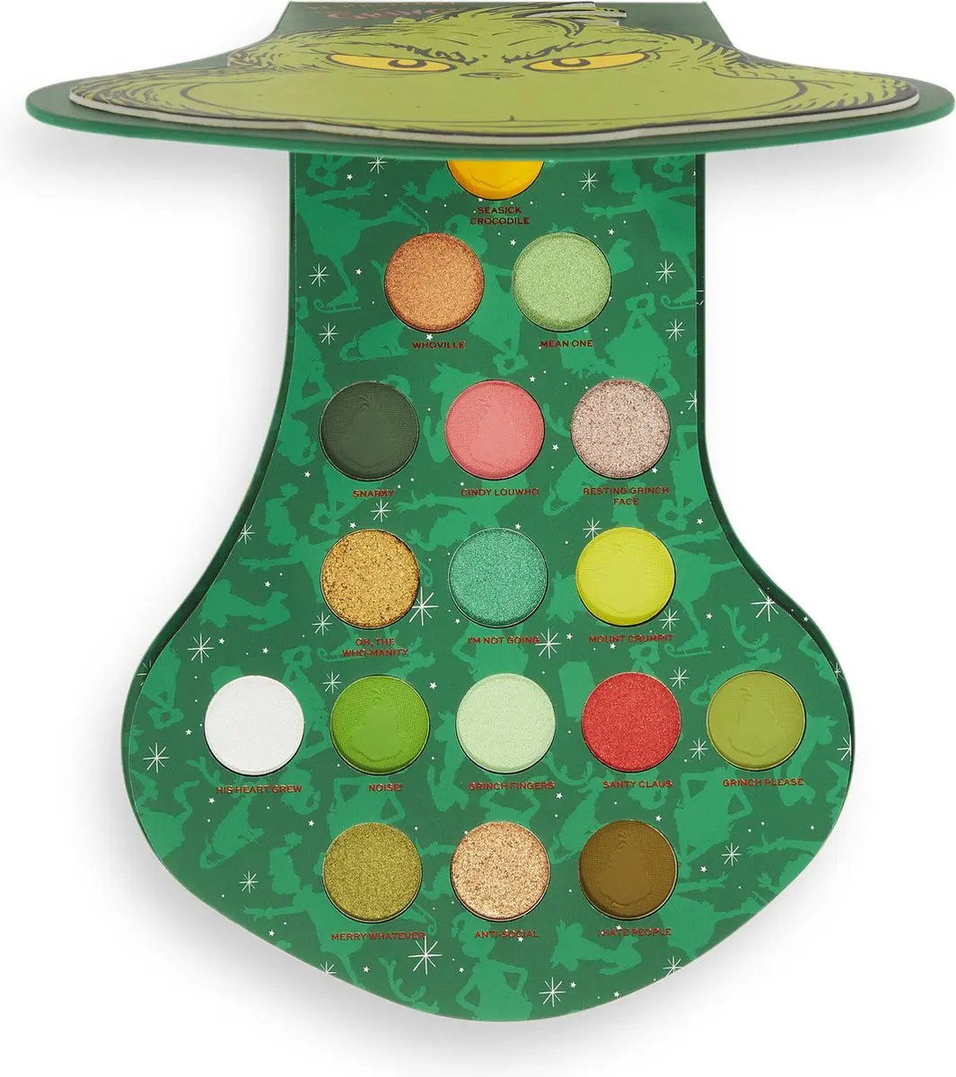 Makeup Revolution The Grinch Eyeshadow Palette - 17 Kleuren