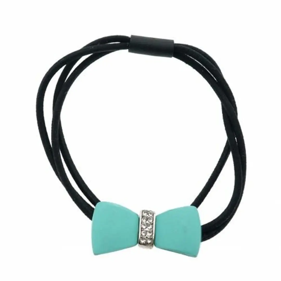 Haarsoires Haarelastiek Strik 3cm Blauw