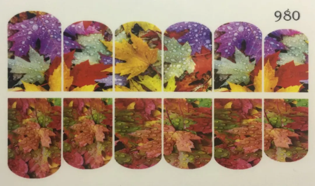 Korneliya Water Decal Nail Wrap 980
