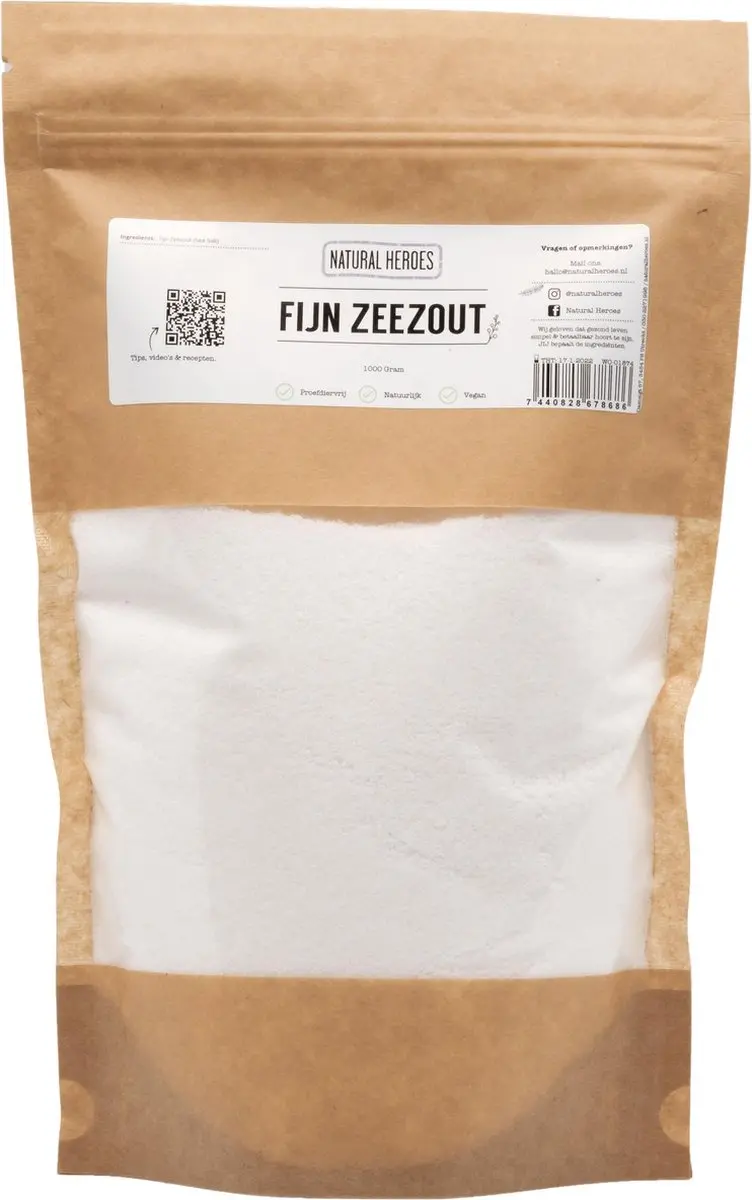 Natural Heroes Fijn Zeezout 1000g