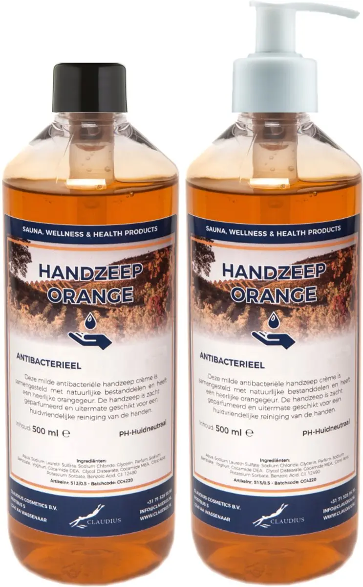 Splashbox Cosmetics Orange Handzeep 500ml - 2 Stuks