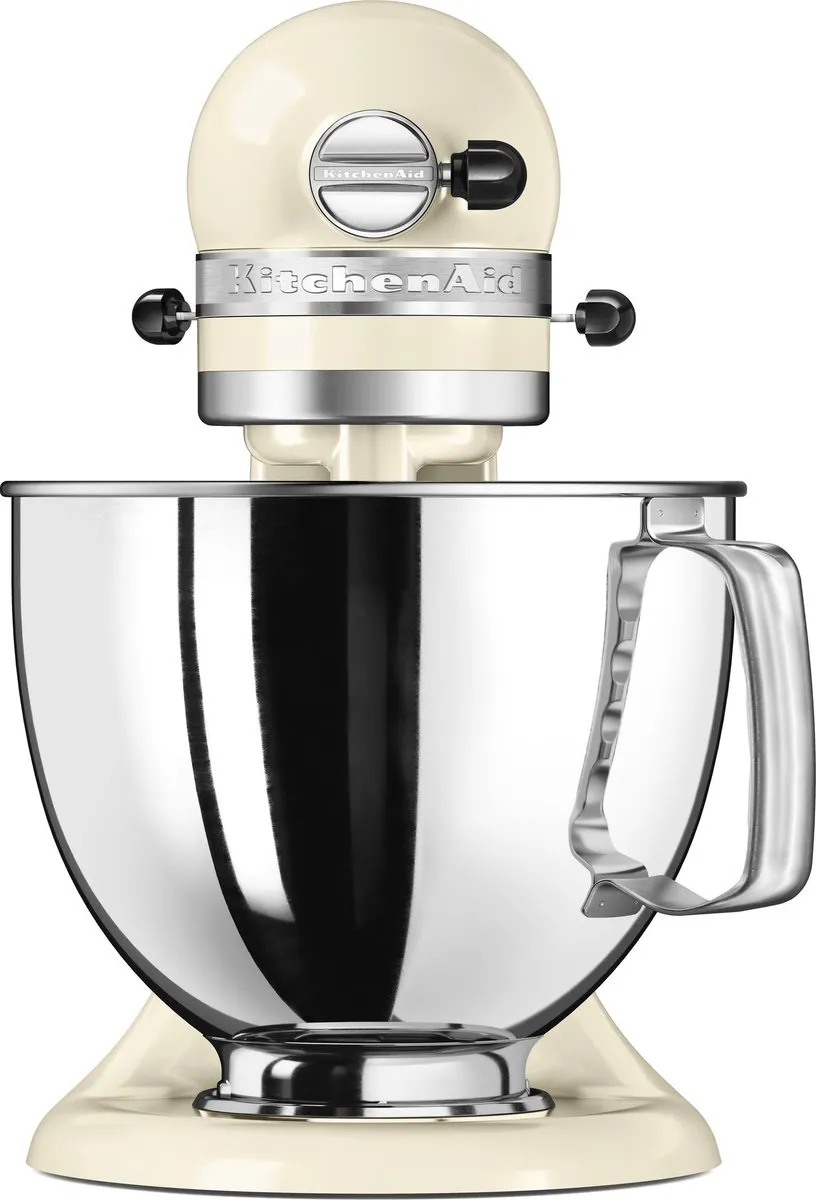 KitchenAid Artisan 5KSM125EAC Keukenmachine 4,8L - Amandel wit - 3 menghaken