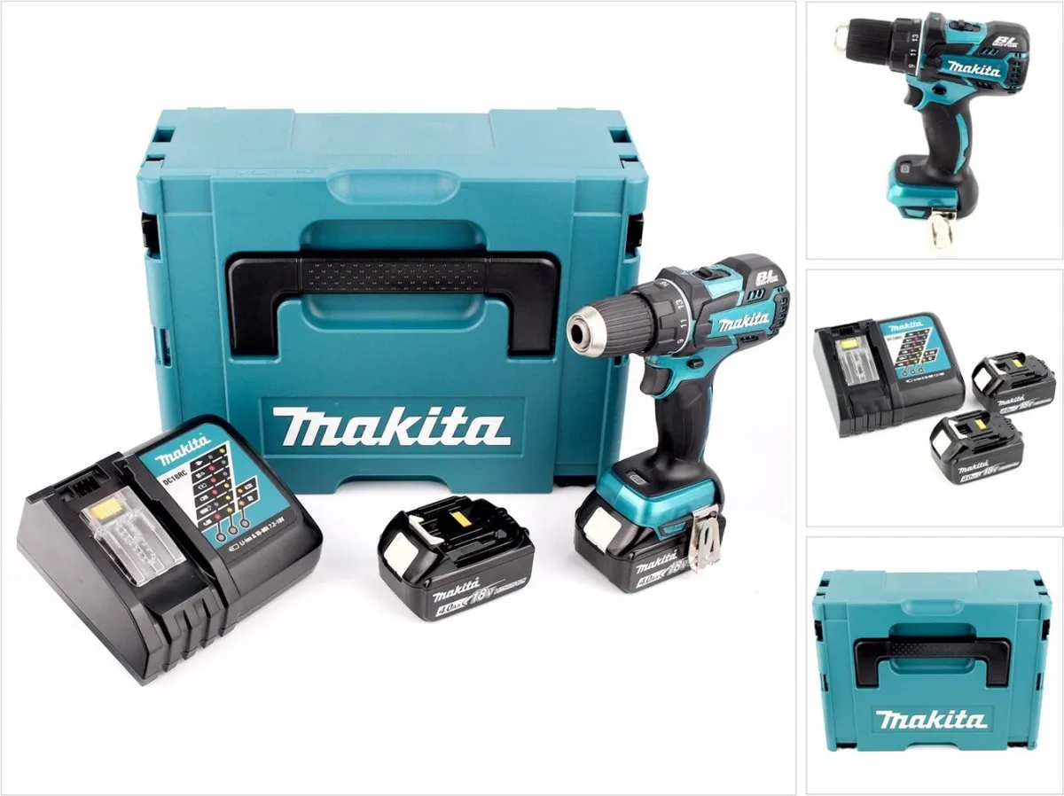 Makita DDF480RMJ Accu-Bohrschrauber 18V - 4000mAh - 13mm Metaal