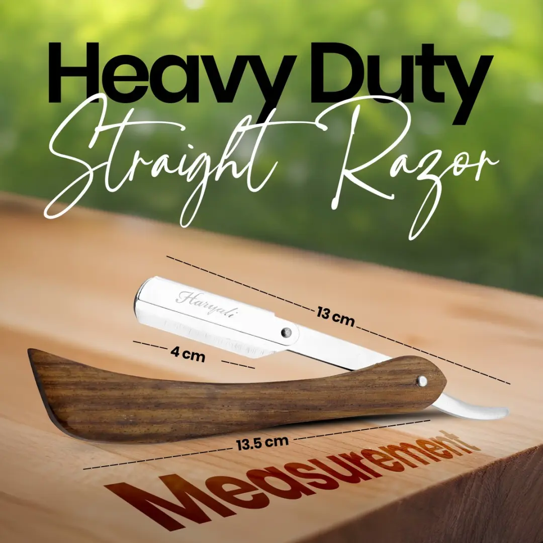 Haryali London Cutthroat Razor - Natuurlijk rozenhout - afbeelding 6 van 6