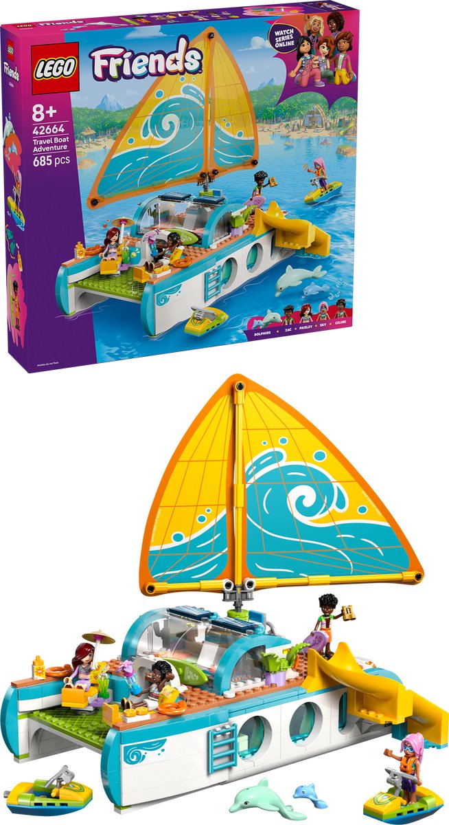 LEGO Friends Avontuurlijke Bootreis Boot Speelgoed voor Kinderen - 42664