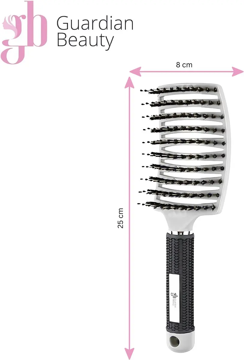 Guardian Beauty Anti Klit Haarborstel - Wit - 2 Stuks
