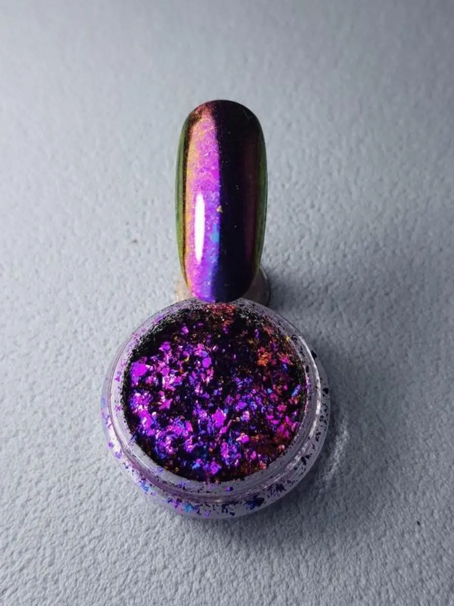 Korneliya Flakes Holografisch Violet/Blue