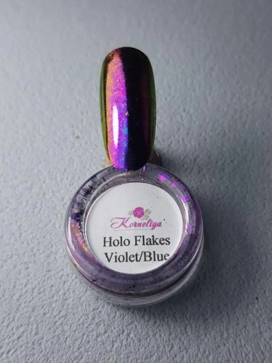 Korneliya Flakes Holografisch Violet/Blue