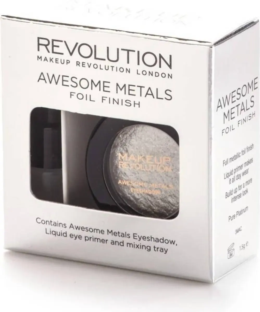 Makeup Revolution Awesome Metals Eye Foils Pure Platinum - 3 Stuks