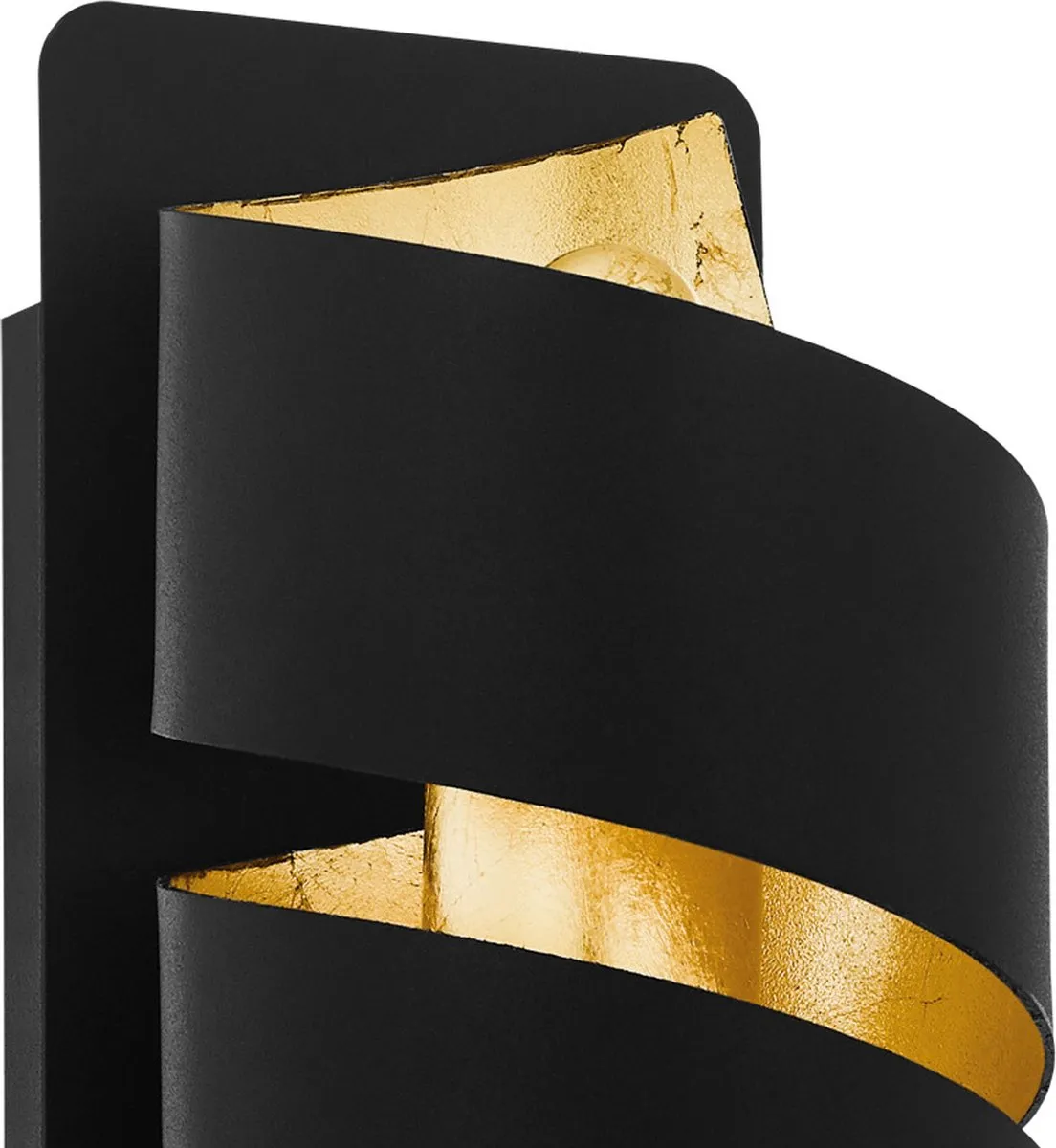 Eglo Elizondo Wandlamp E14 - 27cm - Zwart/Goud