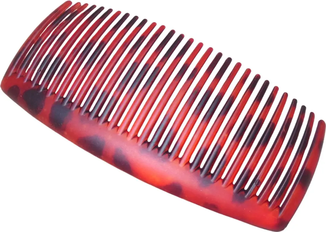 Hairmode Haarkam Zijkam Siliconen Dierenprint Rood