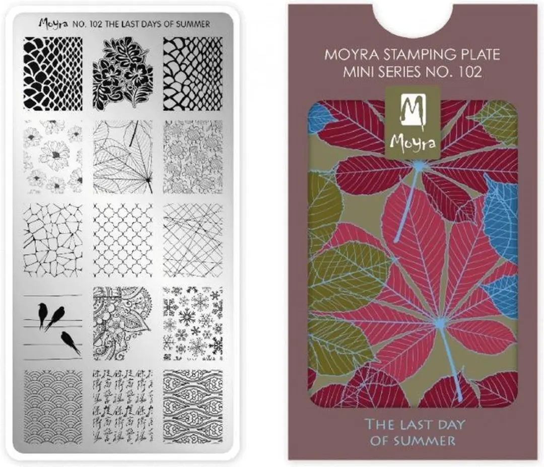 Moyra Mini Stamping Plate M102 The Last Day of Summer