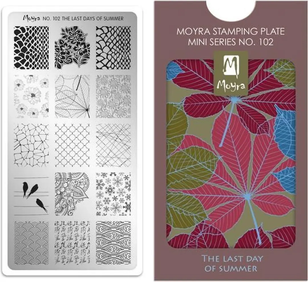 Moyra Mini Stamping Plate M102 The Last Day of Summer