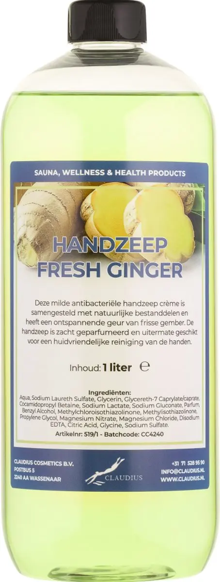 Splashbox Cosmetics Handzeep Fresh Ginger 1L