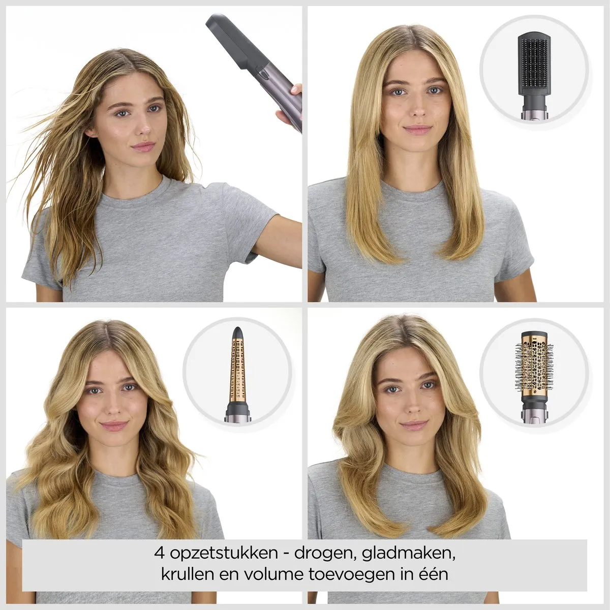 Babyliss Air Style 1000 AS136E Multistyler - 1000W - Grijs/Rosé goud
