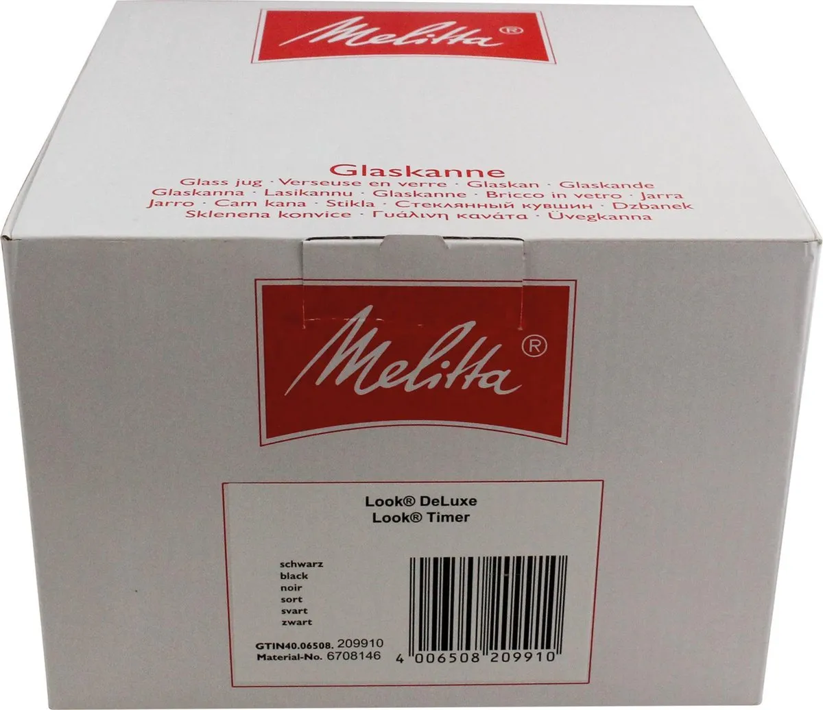 Melitta Look 4 DeLuxe Koffiekan - 6708146 - Zwart/Transparant