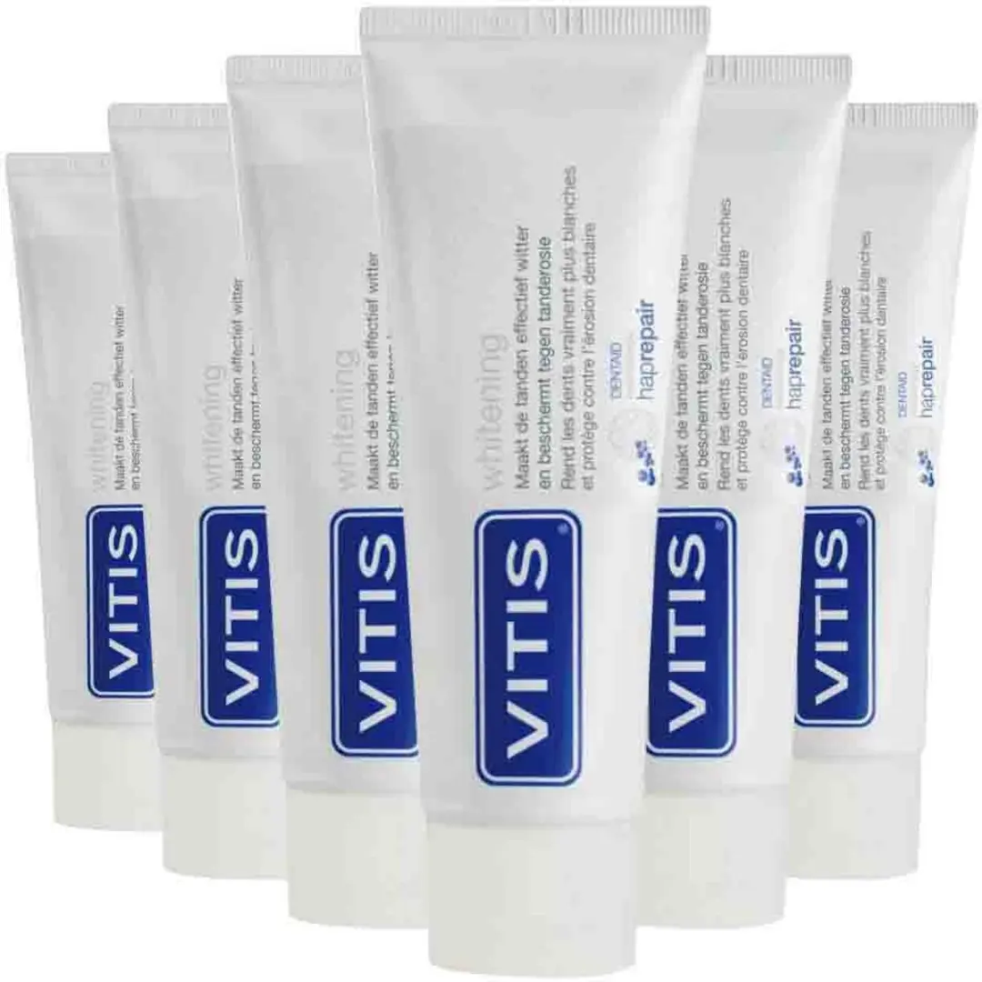 Vitis Whitening Tandpasta 6x75ml