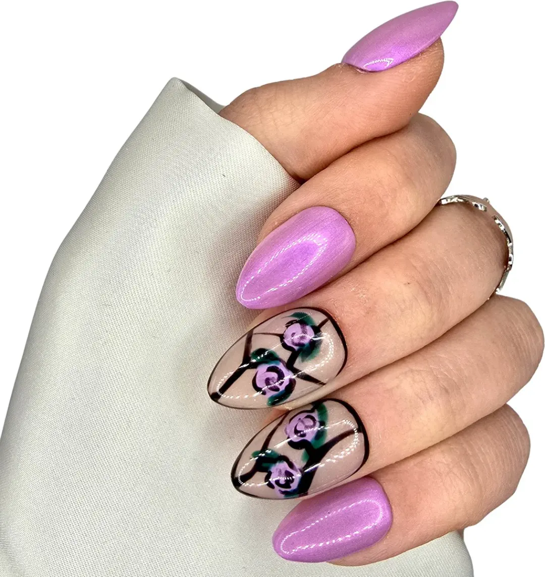 SD Press on Nails No. 46 Rose Colored Glasses Nagelset