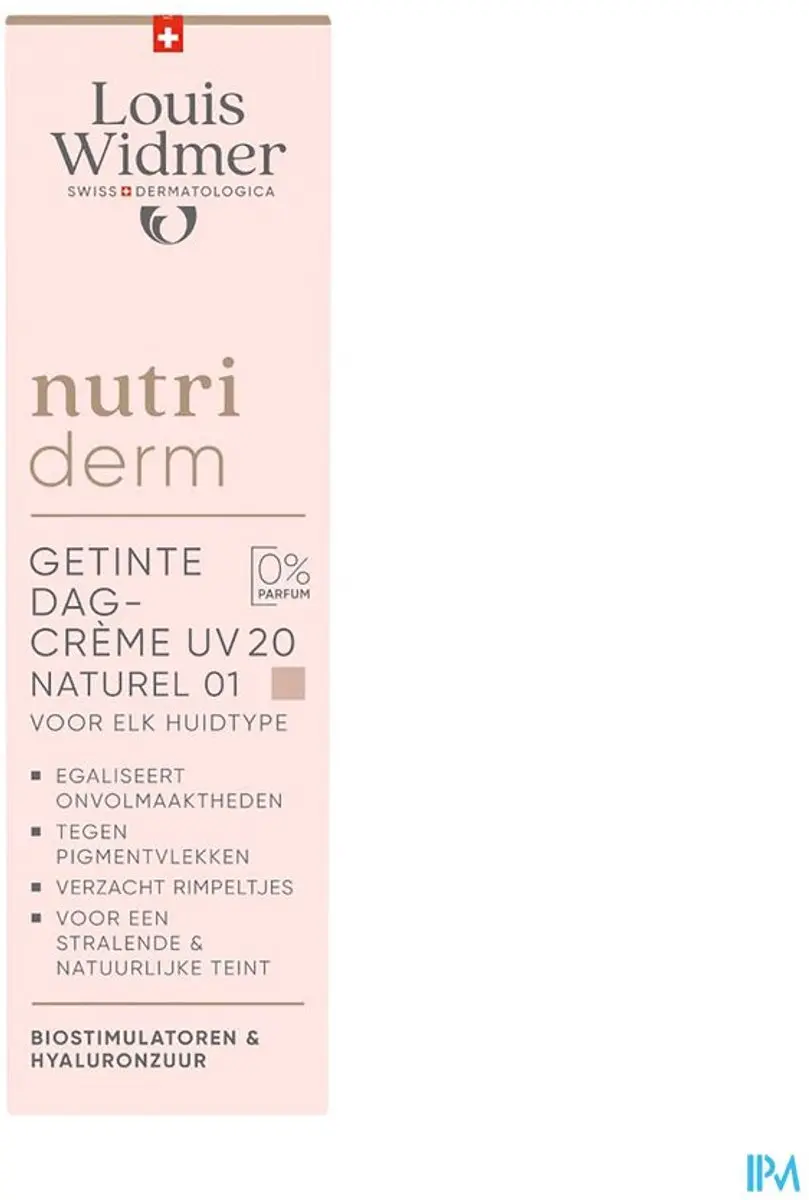 Louis Widmer Nutriderm Getinte Dagcrème UV20 30ml - Parfumvrij