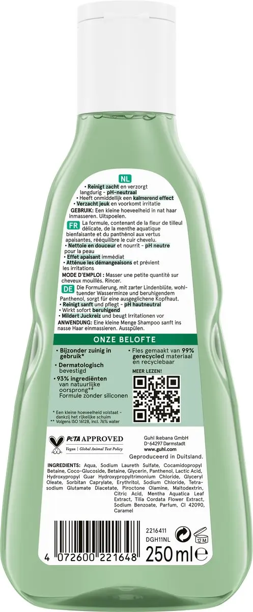 Guhl Gevoelige Hoofdhuid Shampoo 250ml