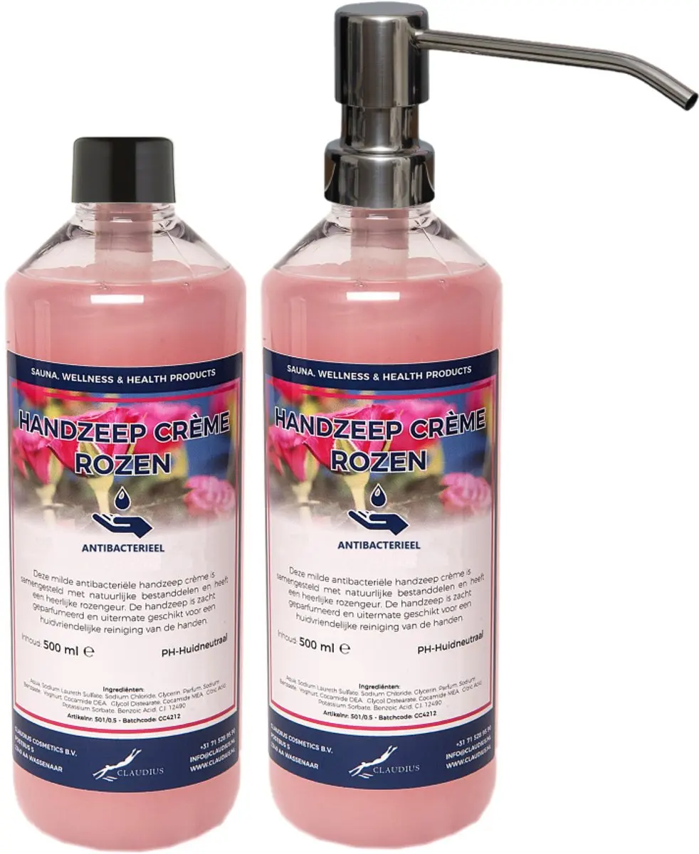 Splashbox Cosmetics Handzeep Crème Rozen 500ml
