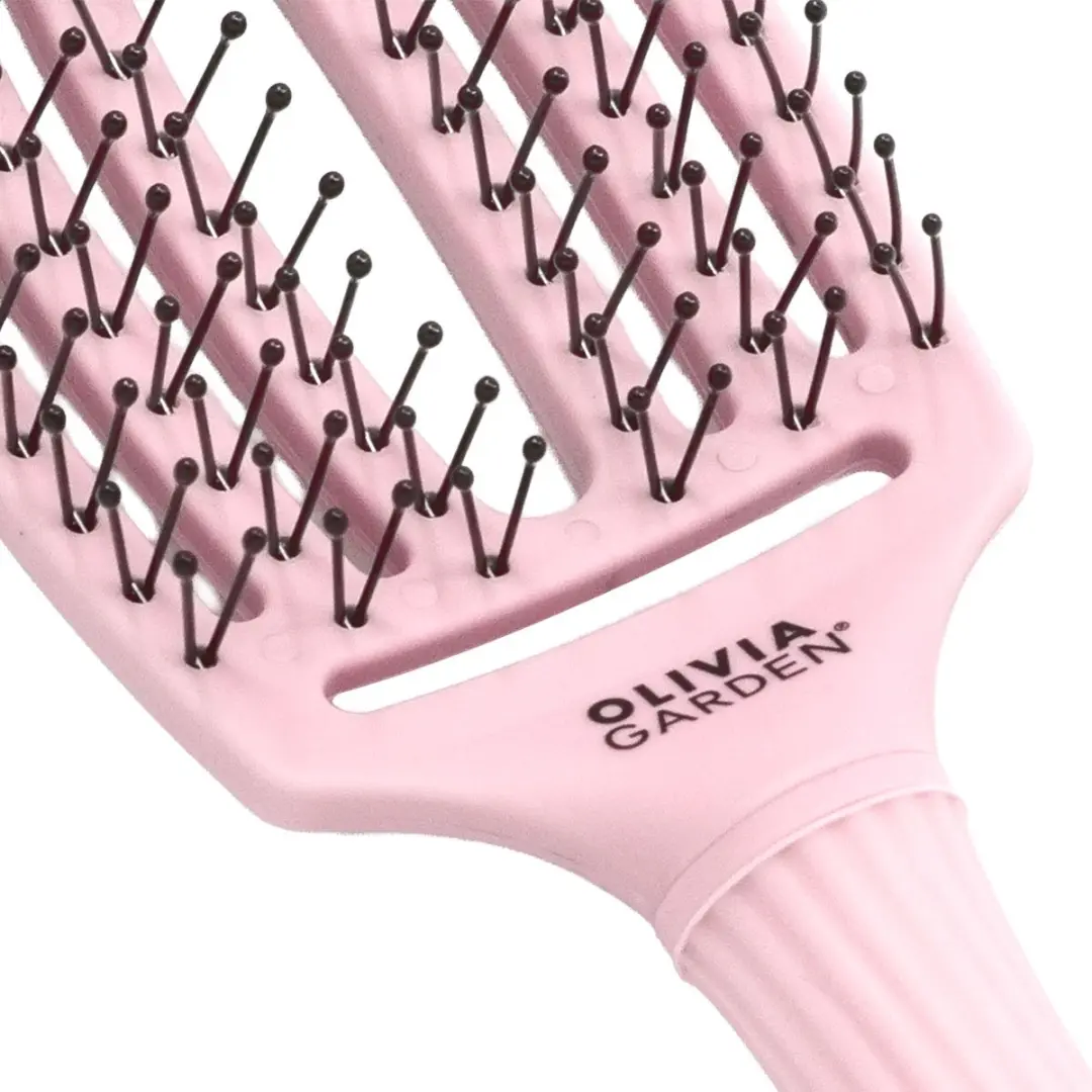 Olivia Garden FingerBrush Double Bristle - Roze
