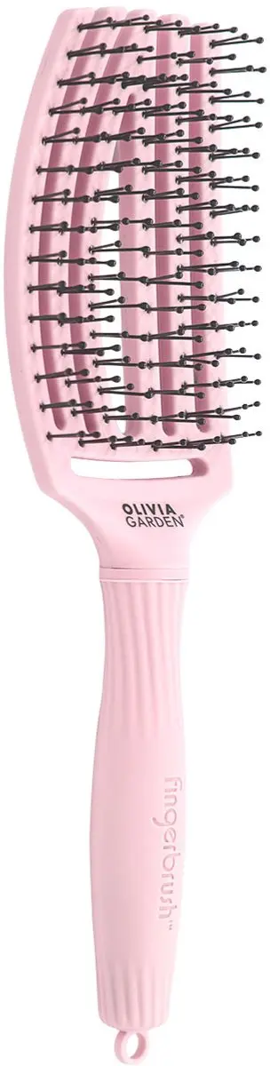 Olivia Garden FingerBrush Double Bristle - Roze