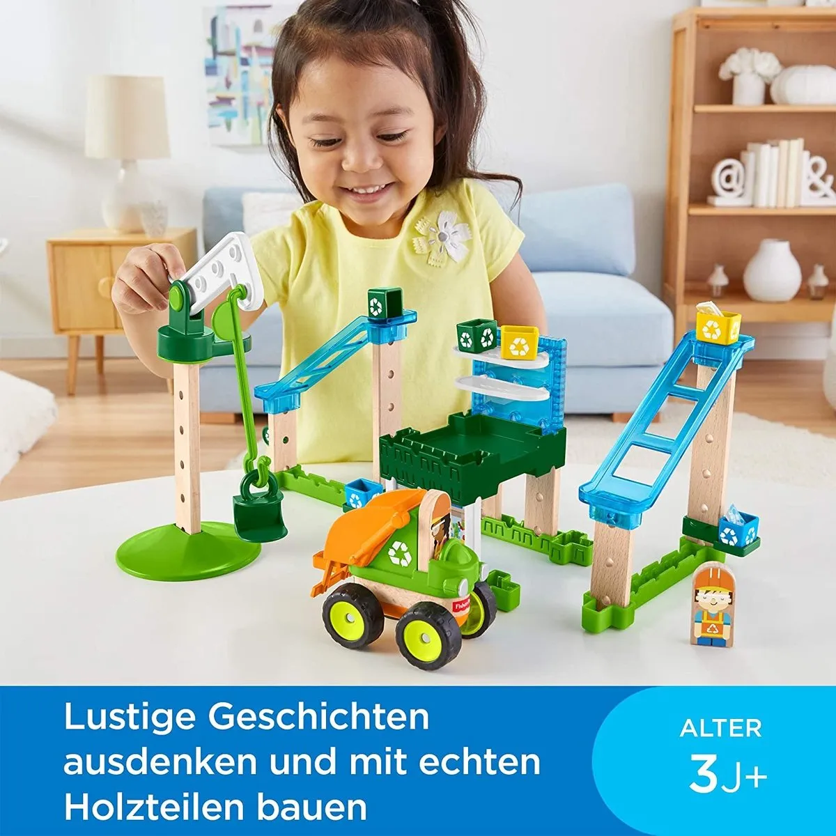 Fisher Price Wonder Makers Recycling Centrum - 35 Onderdelen - 2 Figuren