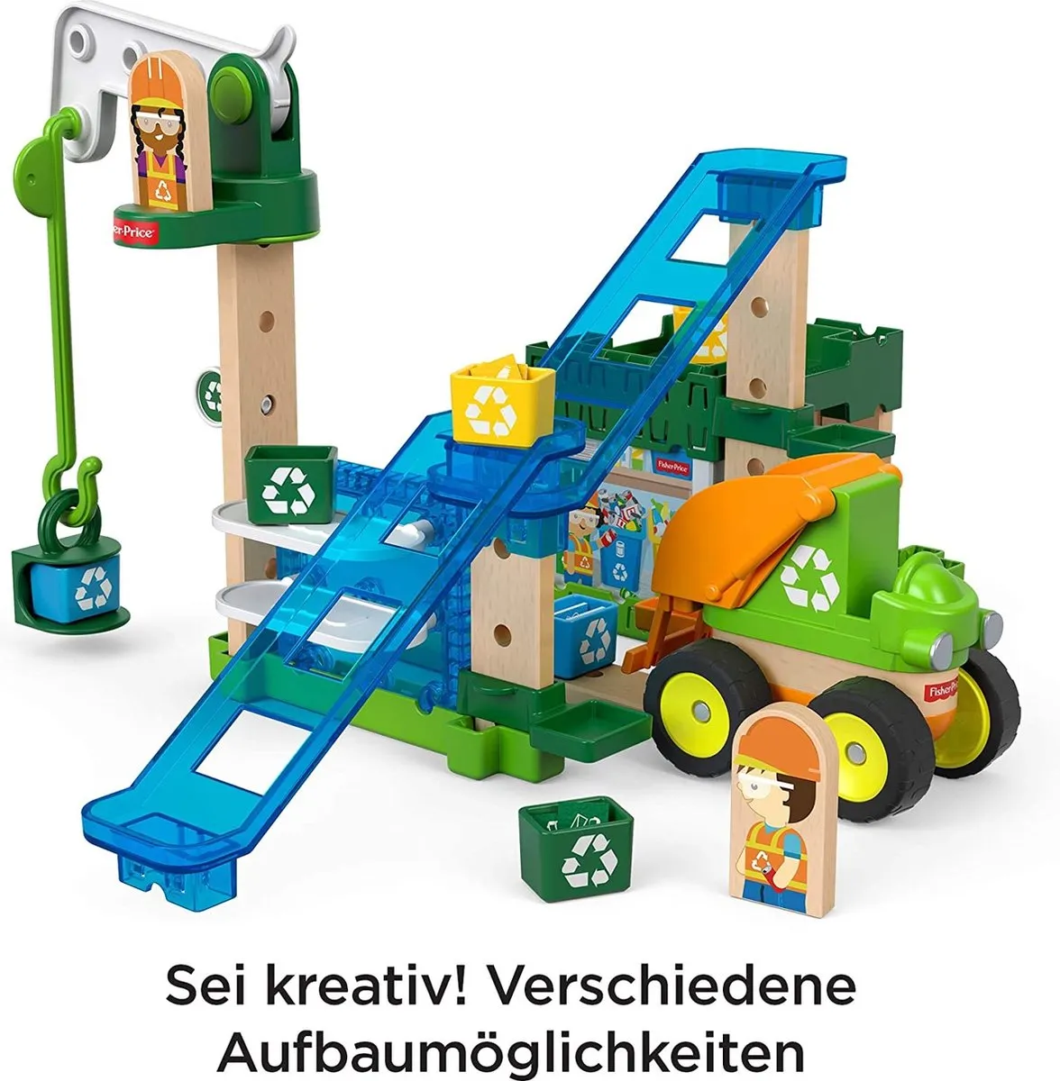 Fisher Price Wonder Makers Recycling Centrum - 35 Onderdelen - 2 Figuren