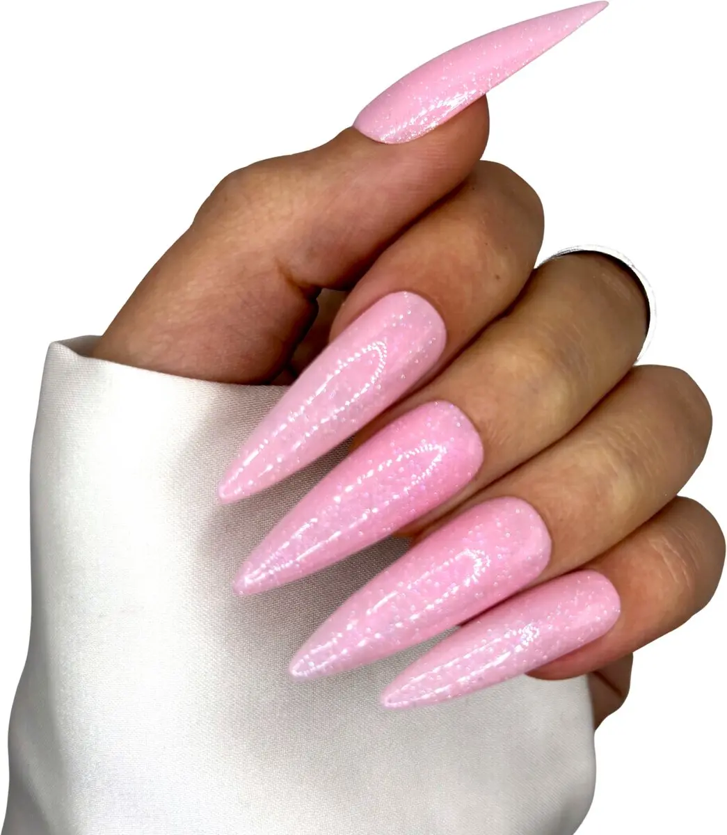 SD Press on Nails No. 54 Pink Flamingo Roze Glitter