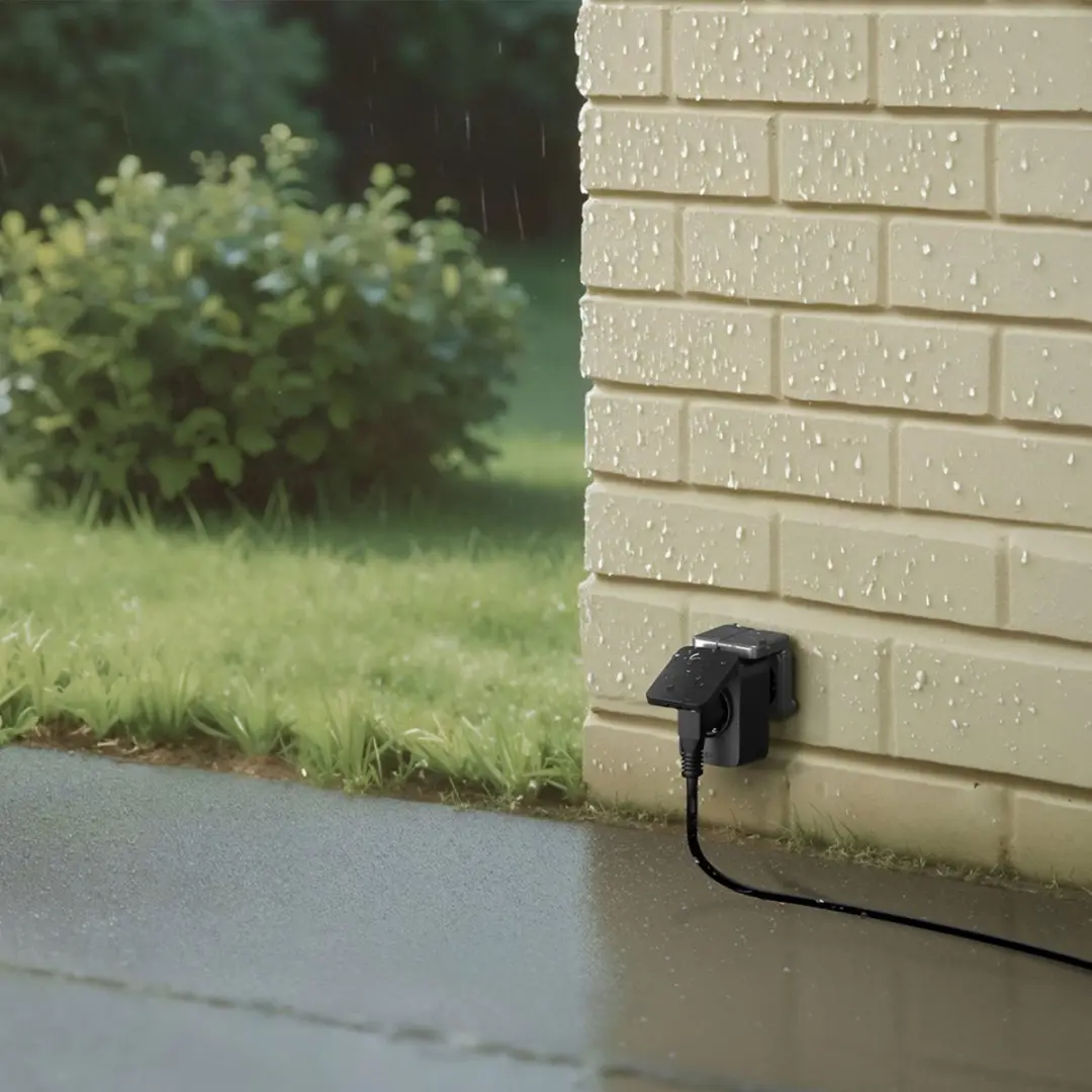 TP-Link Tapo P410M Slimme Stekker Buiten - IP54 - Zwart