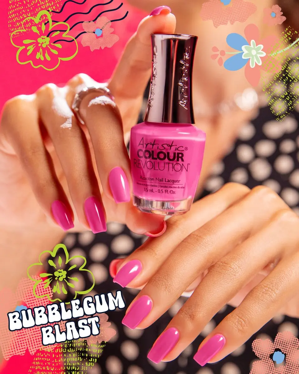 Artistic Nail Design Colour Revolution BUBBLEGUM BLAST Nagellak - 15ml - Roze