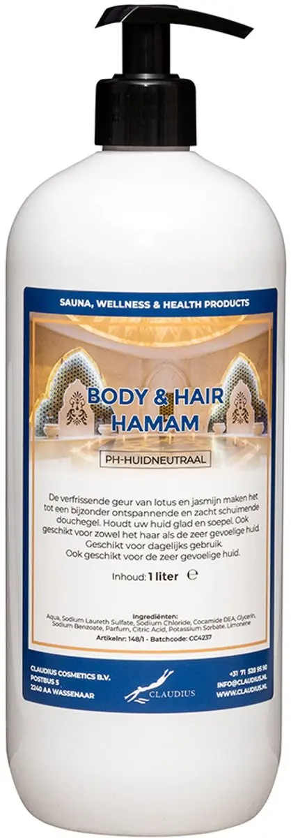 Splashbox Cosmetics Body & Hair Hamam 1L - 2-in-1 Douchegel