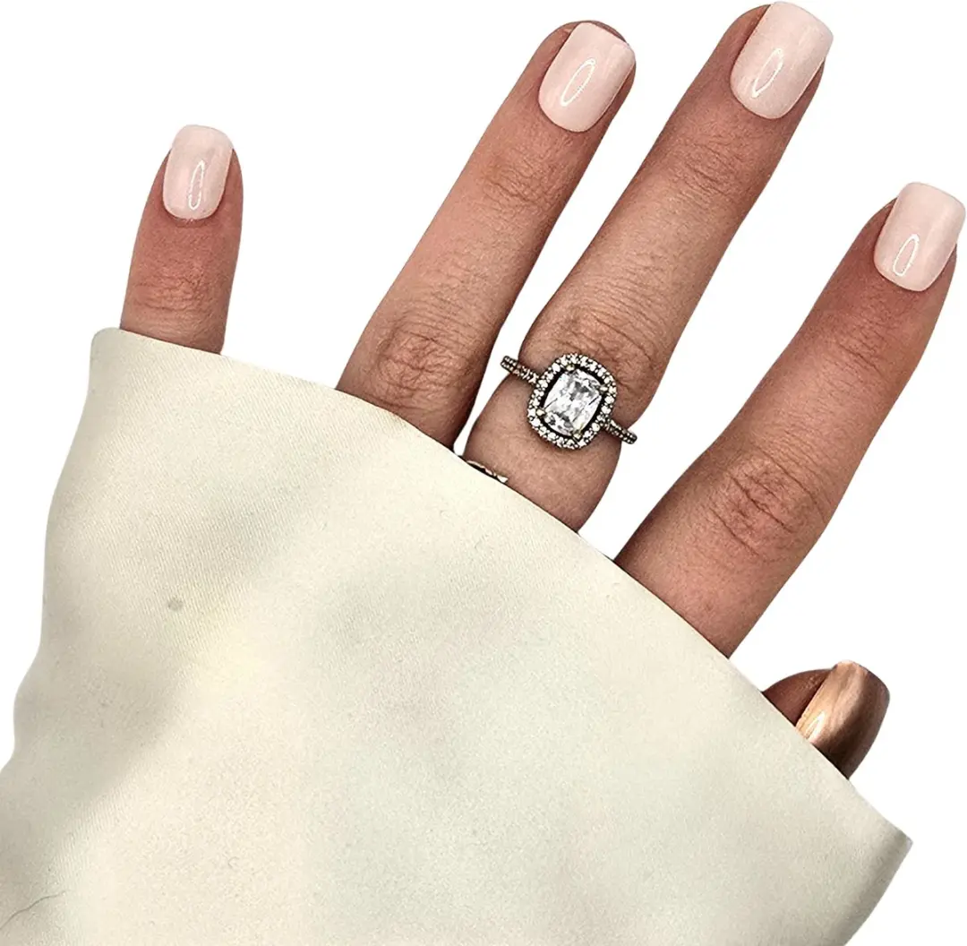 SD Press on Nails B244 Plaknagels Nude Rose Gold - 20 Stuks