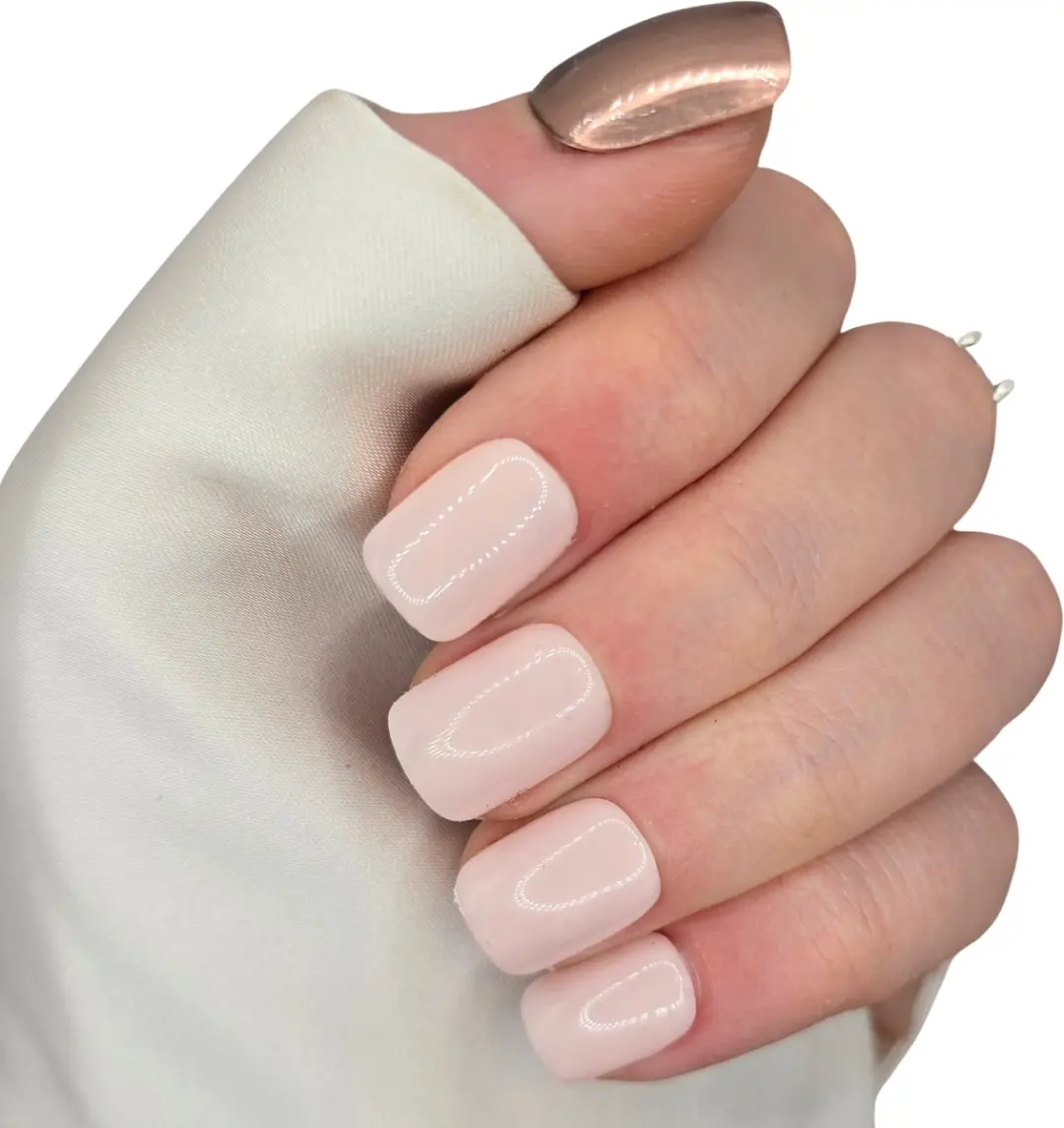 SD Press on Nails B244 Plaknagels Nude Rose Gold