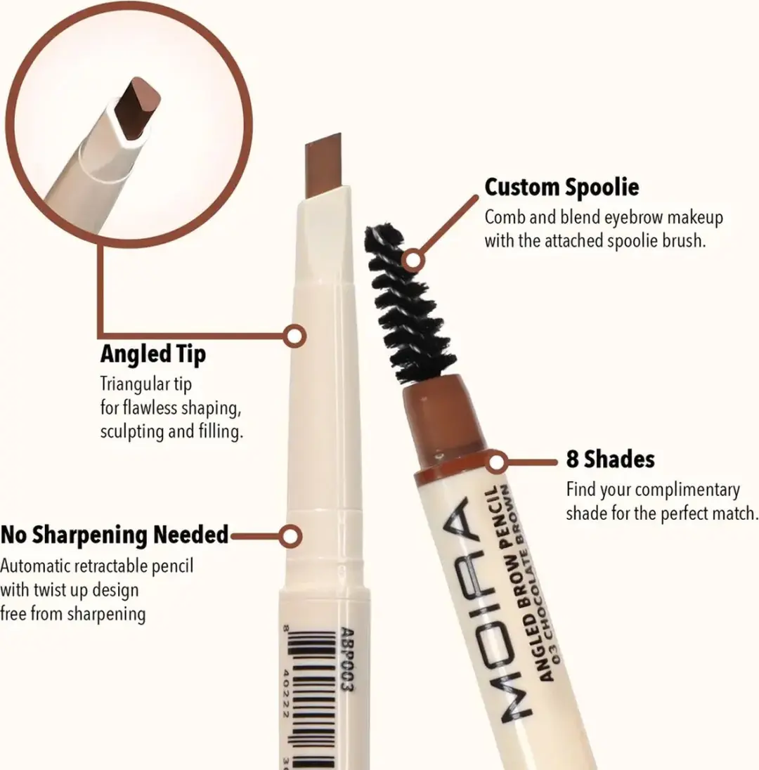 Moira Angled Brow Pencil 003 Chocolate Brown - 5g
