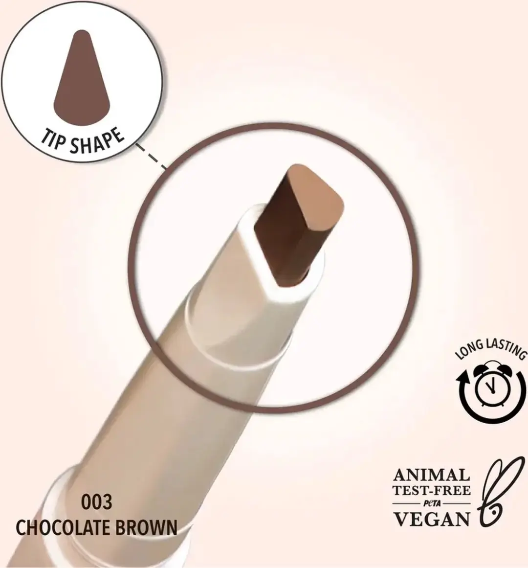 Moira Angled Brow Pencil 003 Chocolate Brown - 5g