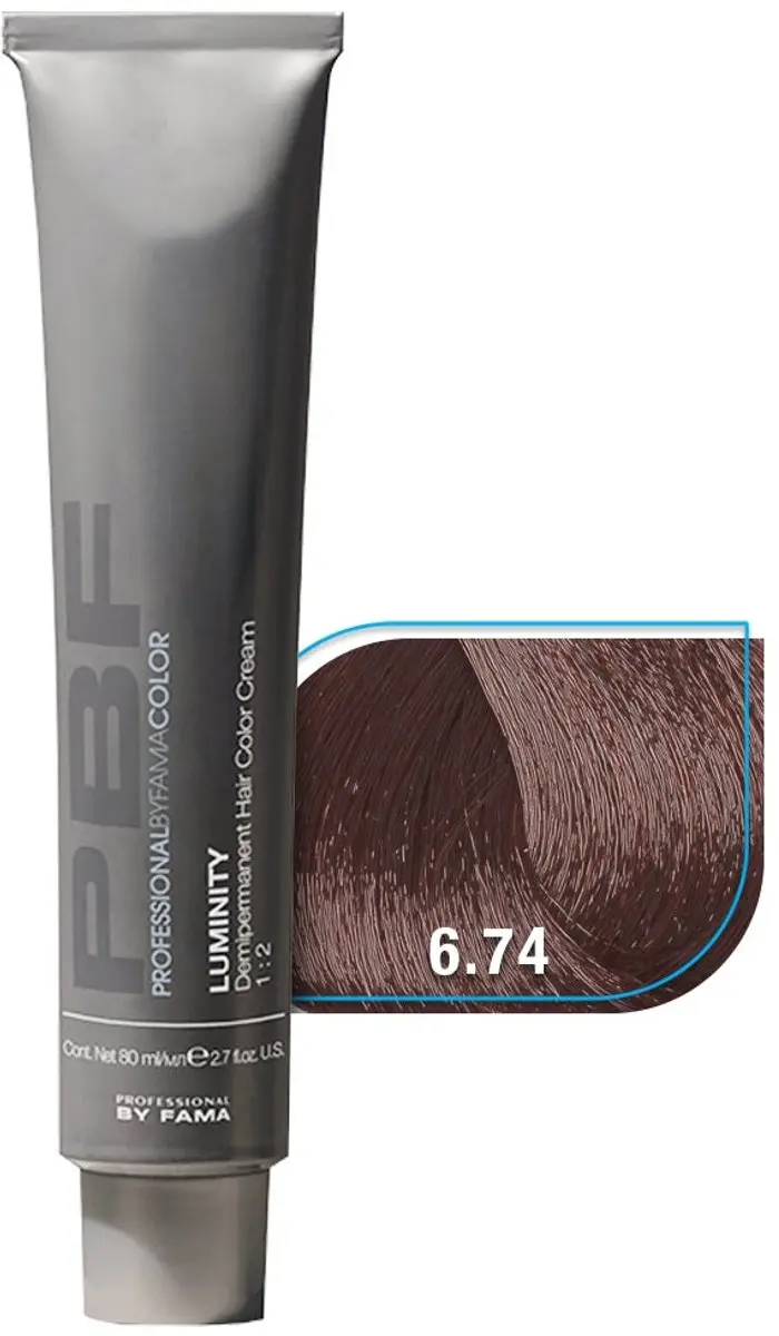 By Fama Color Luminity Tinte #6.74 Bruin 80ml