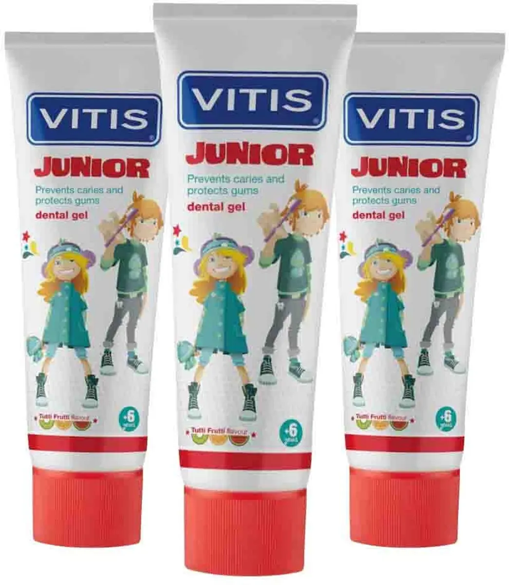 Vitis Tandpasta Junior 75ml - 3 Stuks