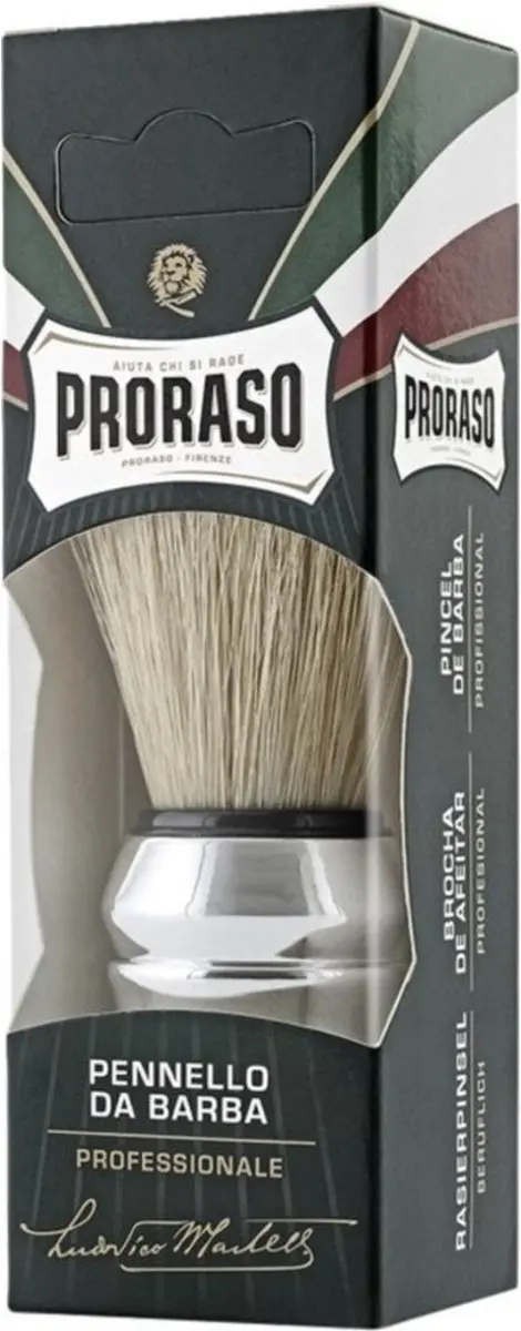 Proraso Scheerkwast + Blue Line Scheercrème 150ml - 2 Stuks