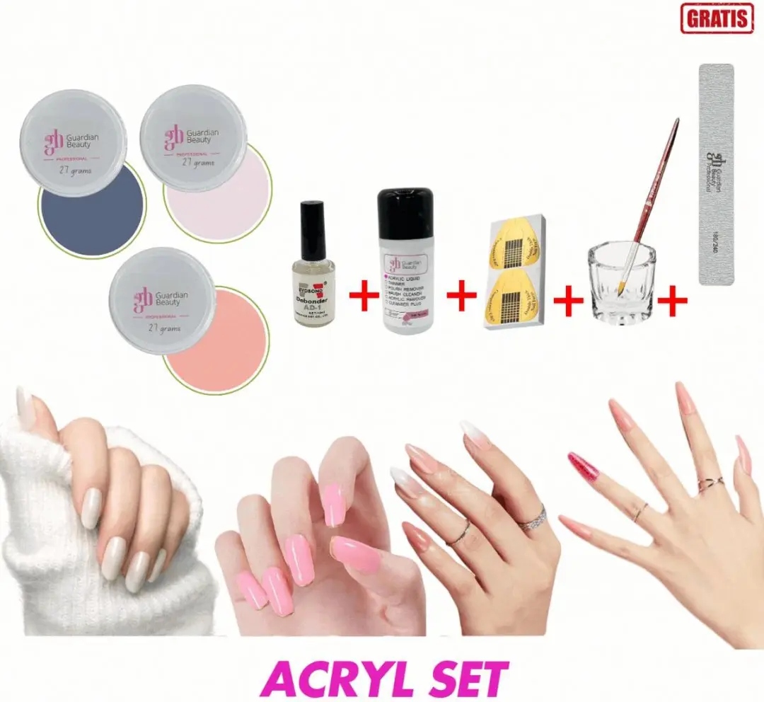 Guardian Beauty Acrylpoeder Set 3 Kleuren - 81ml - M
