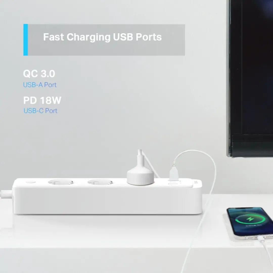 TP-Link Tapo P300 Slimme WiFi-stekkerdoos - Wit