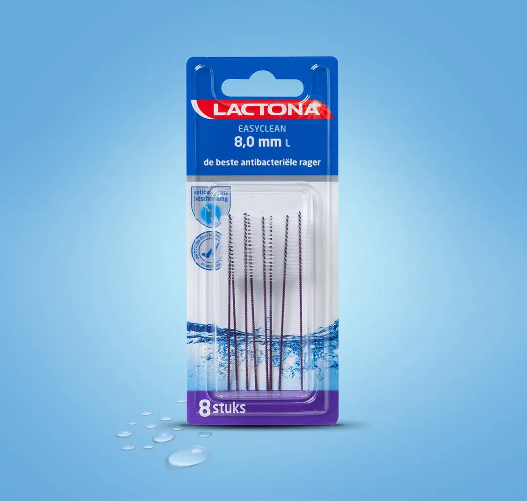 Lactona Ragers Easyclean 8mm - Tandenragers - 8 Stuks