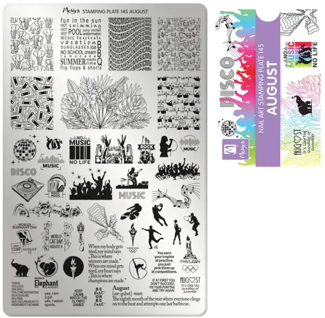 Moyra Stamping Plate 145 AUGUST