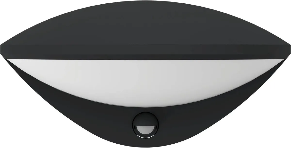 Eglo Belcreda Wandlamp Buiten LED 33cm Antraciet/Wit - Sensor