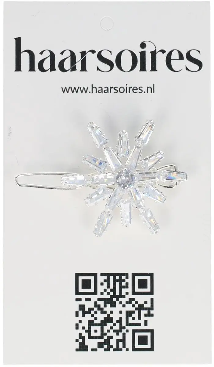 Haarsoires Haarspeld 3cm - Zilver met Facet Steentjes