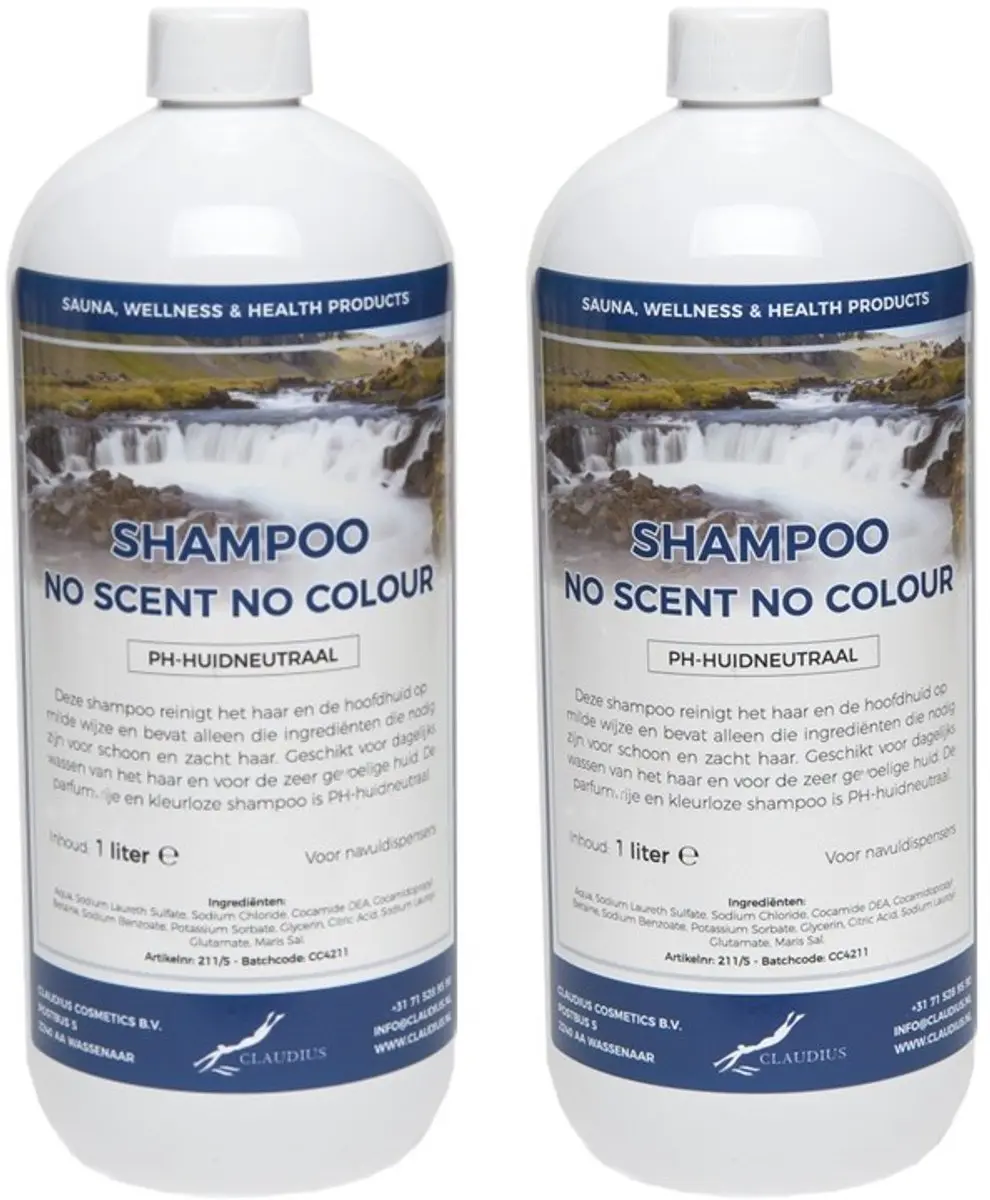 Splashbox Cosmetics Shampoo No Scent No Colour 2x1L