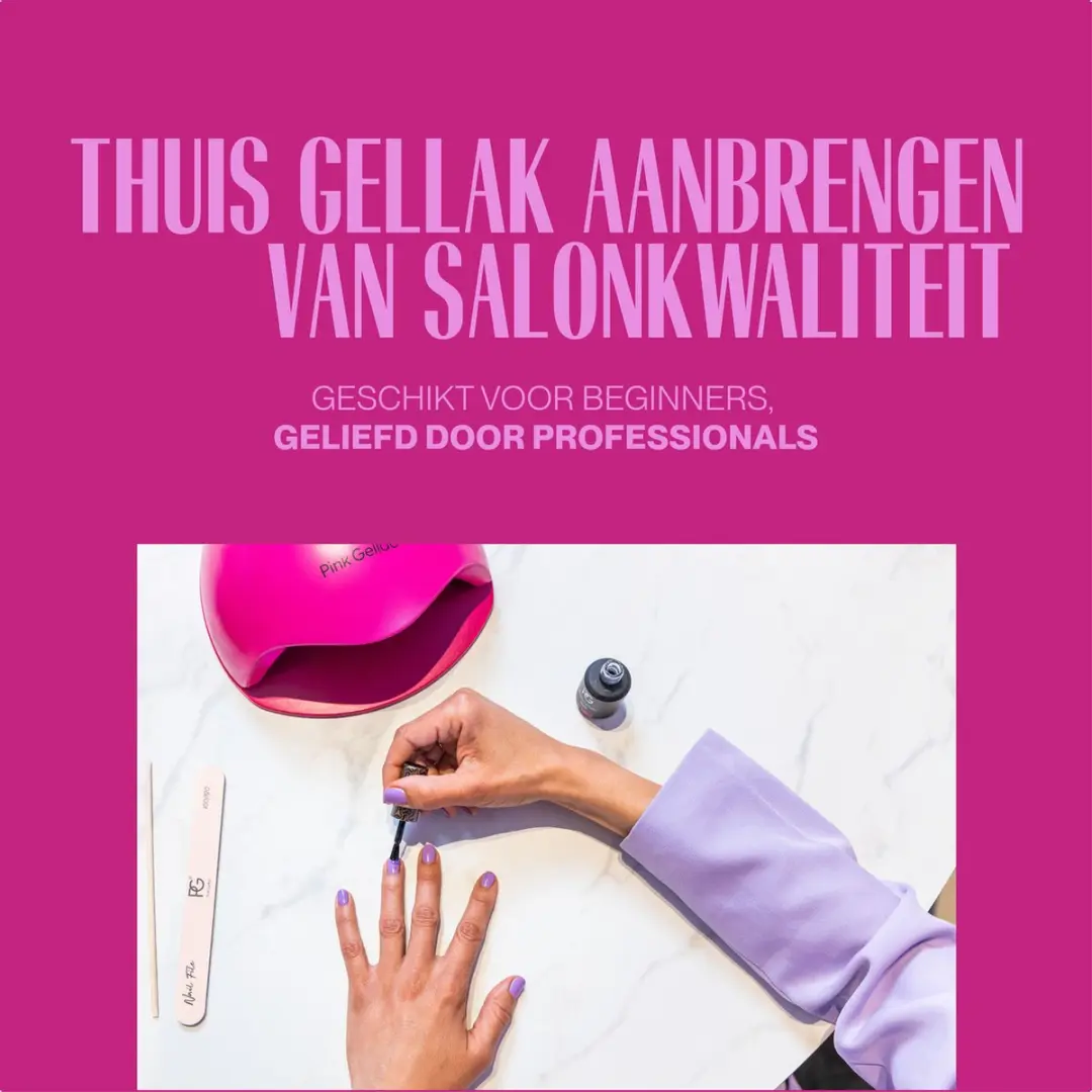 Pink Gellac Shine Top Coat Gellak 15ml - Transparant