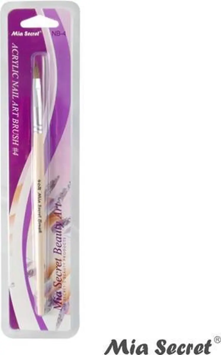 Mia Secret Academy Duo Acryl Penseel #6 Square - 2 Stuks